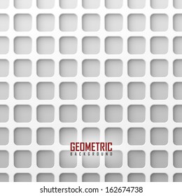 White vector geometric background