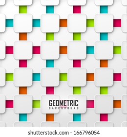 White vector geometric background 