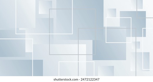 White vector gradient abstract background with shapes elements. White vector presentation background for poster, banner, wallpaper, mockup, flyer, and report. Vector