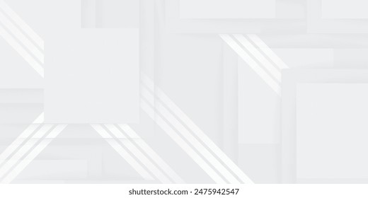 White vector gradient abstract background with shapes elements