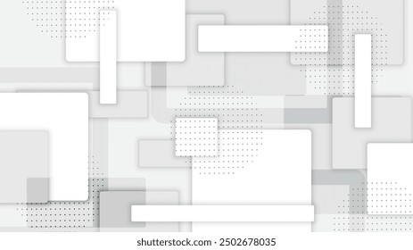 White vector gradient abstract background with shapes elements