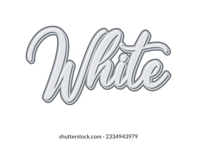 Blanco. Grabación manuscrita de vectores. Plantilla para tarjeta, afiche, banner, imprimir para camiseta.