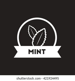 white vector icon on black background Kitchenware seasoning mint