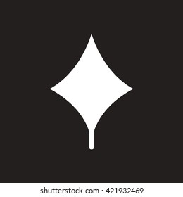 white vector icon on black background tree leaf