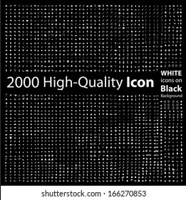 White vector icons ( set of quality icons )