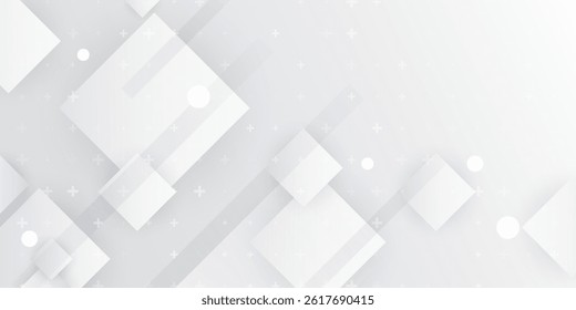 White vector illustration modern abstract background with shapes. White vector presentation background for poster, banner, wallpaper, mockup, flyer, and report.vector eps10