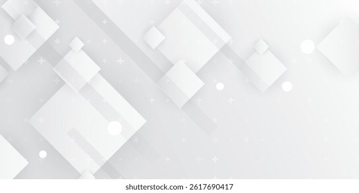 White vector illustration modern abstract background with shapes. White vector presentation background for poster, banner, wallpaper, mockup, flyer, and report.vector eps10