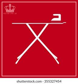 White Vector ironing board 
