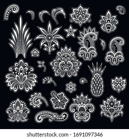 White Vector Lace. Clip Art.