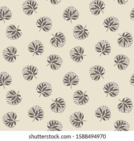 white vector leaves on brown background