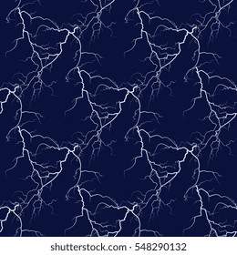 White vector lightning seamless background