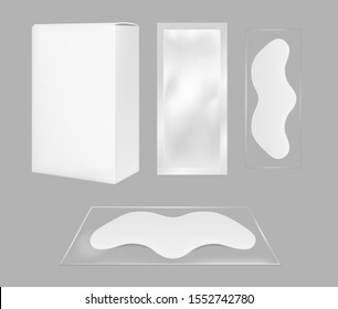 White vector nose pore strip