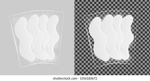 White vector nose pore strips