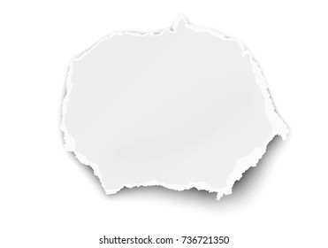 White Vector Oval Paper Tear Memo Stock Vector (Royalty Free) 736721350 ...