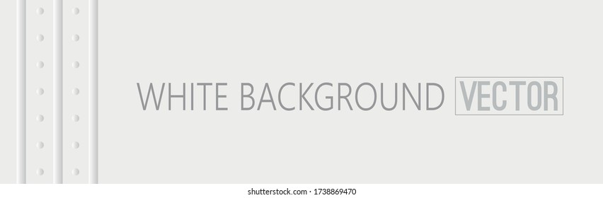 White vector panoramic background with straight lines and holes