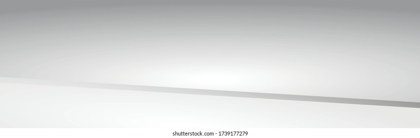 White vector panoramic background with straight lines and shadows