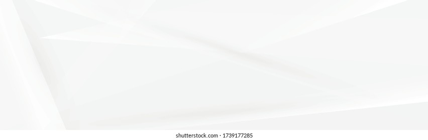 White vector panoramic background with wavy lines