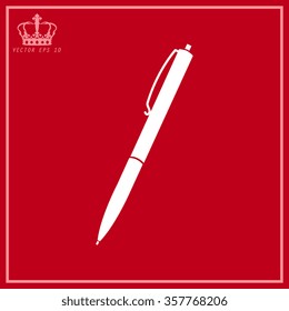 White Vector pen icon 