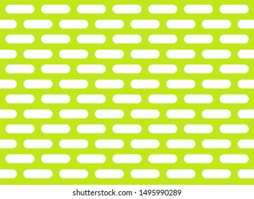 white vector rounded  shape element  on green background