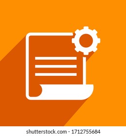 Einsparungen bei weißer Vektorillustration auf orangefarbenem Hintergrund