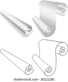 the white vector scroll background
