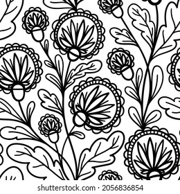 FONDO INSEGURO DEL VECTOR BLANCO CON FLORES DE RONDA NEGRO