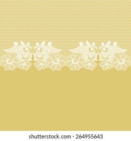 White vector seamless lace on texture, template.