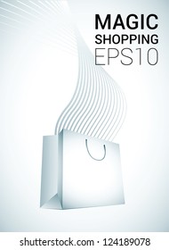 White vector shopping bag