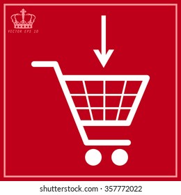 White Vector shopping cart icons 