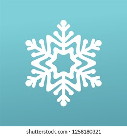 White vector Snow Flake Ornament winter symbol