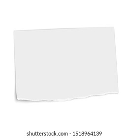 White vector square paper tear isolated