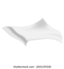 Plantilla de manteles vectoriales blancos aislados en fondo blanco
