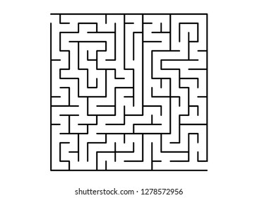 White vector template with a black  maze, puzzle. Modern illustration with maze on a white backdrop. Concept for making right choices.
