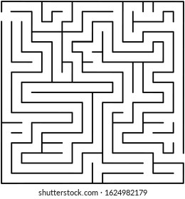 White Vector Template Black Maze Puzzle Stock Vector (Royalty Free ...