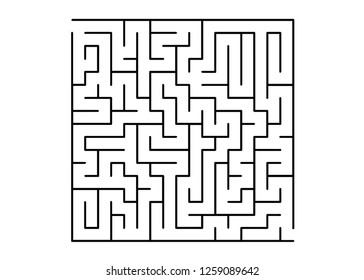 White vector texture with a black maze, game. Modern illustration with maze on a white backdrop. Concept for making right choices.