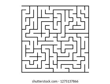 White vector texture with a black maze, game. Complex illustration with mazes on a white template. Concept for books, magazines with complex tasks.