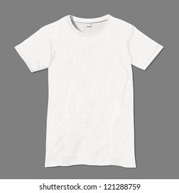 White vector t-shirt design template