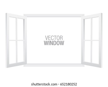 White Vector Window Template Isolated On Stock Vector (Royalty Free