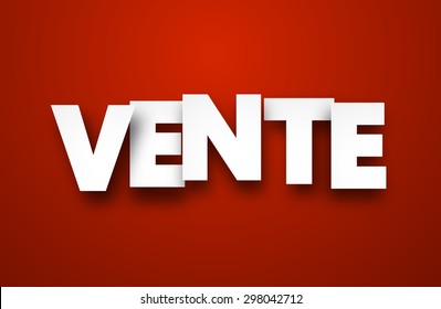 Weißes Venedig-Schild auf rotem Hintergrund. Vektorgrafik. 