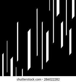 white vertical strokes on a black background