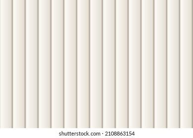 White vertical wooden, metal, or plastic seamless siding texture. Pattern of building cladding. Abstract vector pattern with texture. Horizontal wall decor for warehouse facade. Vinyl floor backhround