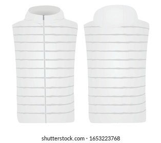 White vest with cap. vector illustration
