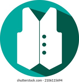Vestido blanco, ilustración, vector sobre fondo blanco.