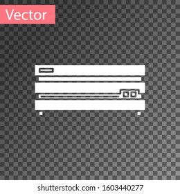 White Video game console icon isolated on transparent background.  Vector Illustration