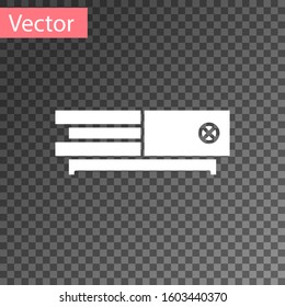 White Video game console icon isolated on transparent background.  Vector Illustration
