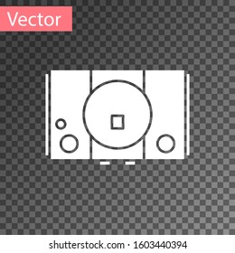 White Video game console icon isolated on transparent background.  Vector Illustration