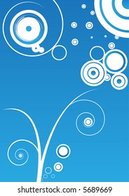white vignette on aqua background