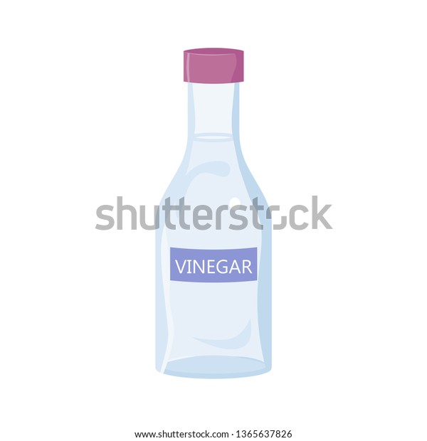 White\
Vinegar Bottle. Isolated on white\
background