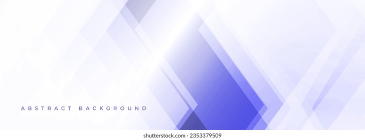 White and violet modern abstract wide banner with geometric shapes. Purple and white abstract background. Vector illustration