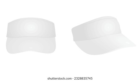 White visor cap. vector illustration